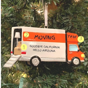 Moving Van Christmas Ornament: New Home Keepsake-moving van-1st home-1st apartment