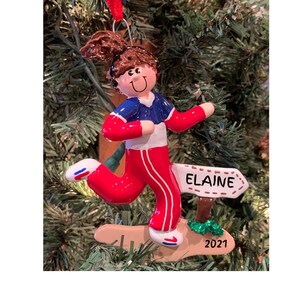 PERSONALIZED JOGGER GIRL-Personalized Jogging Girl Ornament