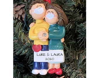 ENGAGEMENT COUPLE- Proposal Ornament-Engagement-Shower Gift-Engagement Ornament