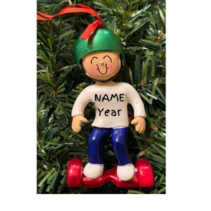 HOVERBOARD Boy-Personalized Hoverboard Christmas Ornament