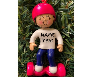 HOVERBOARD Girl-Personalized Hoverboard Christmas Ornament