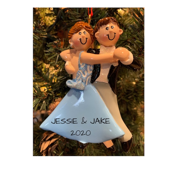 BALLROOM DANCE COUPLE - Personalized Ballroom dancing Christmas Ornament