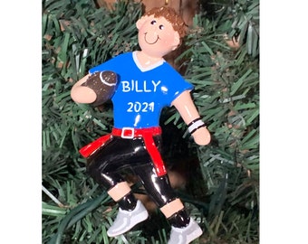 Personalized Flag Football Ornament: Keepsake Gift