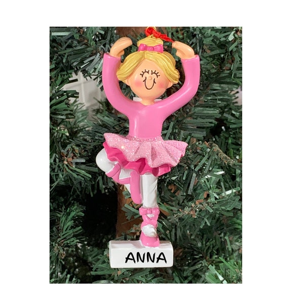 PERSONALIZED BALLERINA - Personalized Blonde Ballerina Ornament-Ballet Dancer Ornament