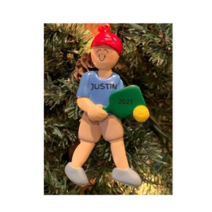 PERSONALIZED PICKLEBALL BOY-Personalized Pickleball Boy Ornament