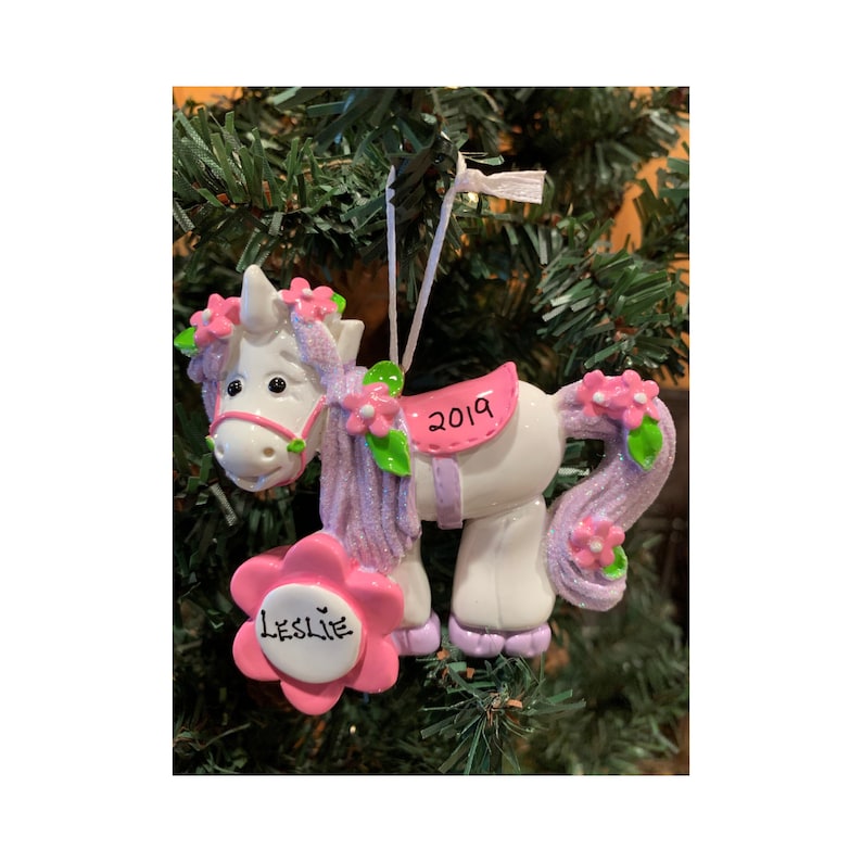 UNICORN PERSONALIZED ORNAMENT Personalized Unicorn Christmas Etsy