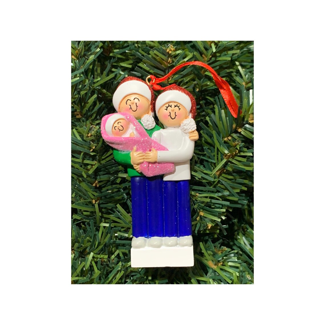 NEW Parentsbaby Girl or Baby Boypersonalized Christmas Ornament1st