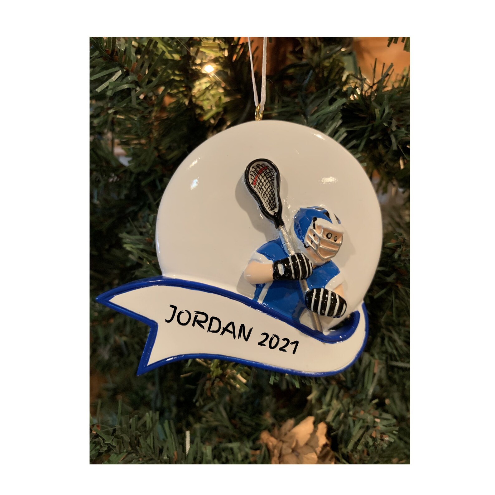 LACROSSE PLAYER ORNAMENTPersonalized Lacrosse Player Ornament Etsy