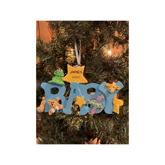 Personalized Baby Boy Ornament: Keepsake Christmas Decoration