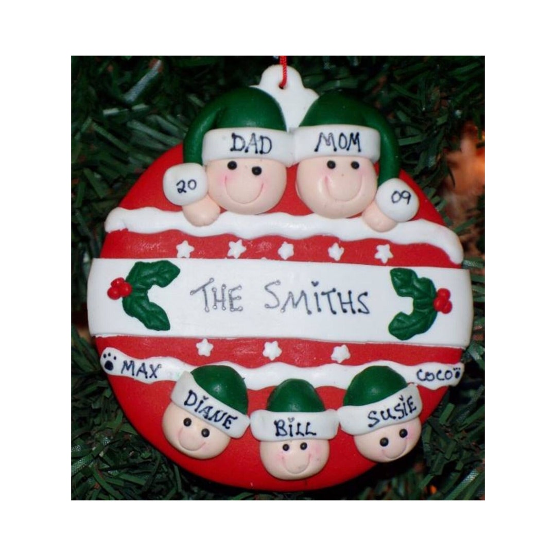 ORNAMENT FAMILY 5 - Personalized Christmas Ornament - Etsy