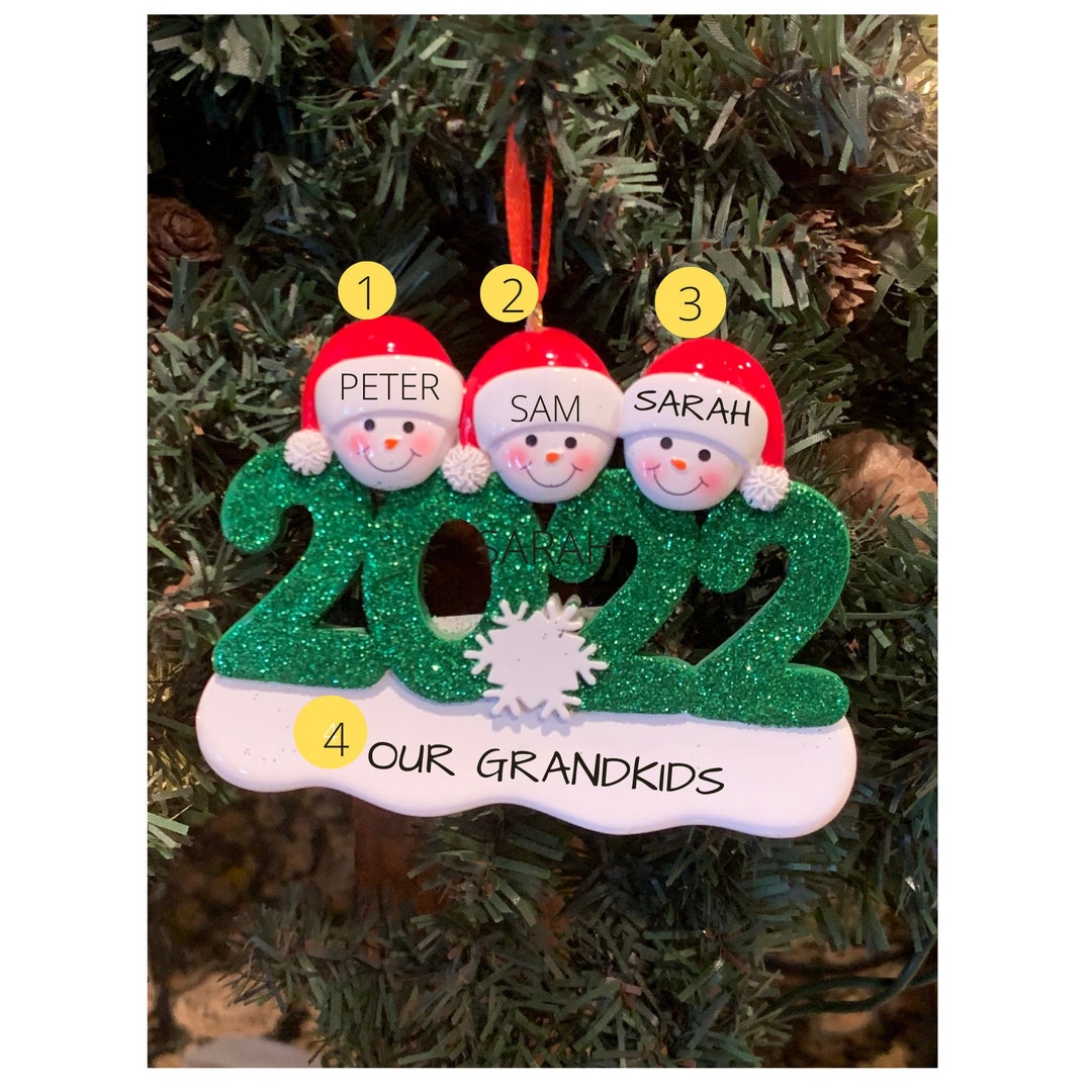 Personalized Snow Family of 3 Christmas Ornament 2022 - Etsy
