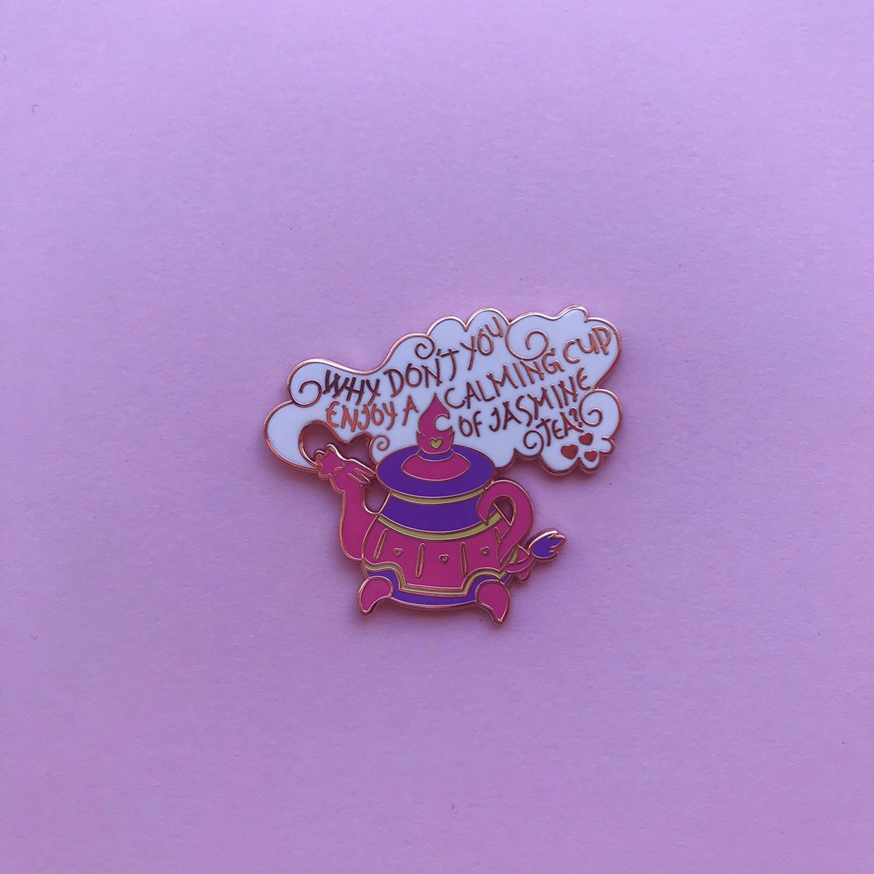Uncle Iroh's Dragon Teapot Quote Enamel Pin