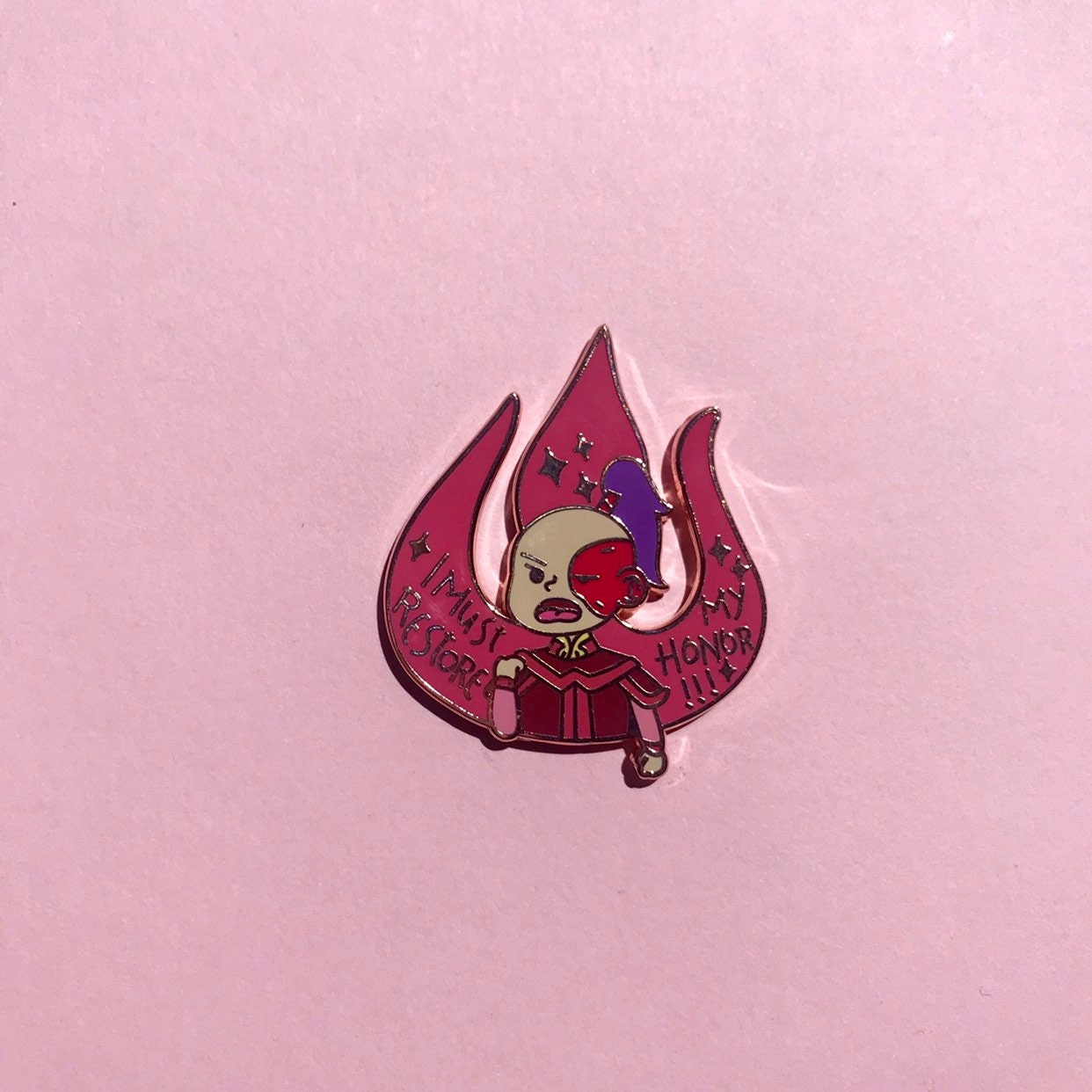 Zuko Fire Nation "Restore My Honor" Enamel Pin