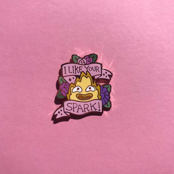 Studio Ghibi Calcifer Quote Pin I Like Your Spark Etsy Studio Ghibi Calcifer Quote Pin I Like Your Spark Etsy