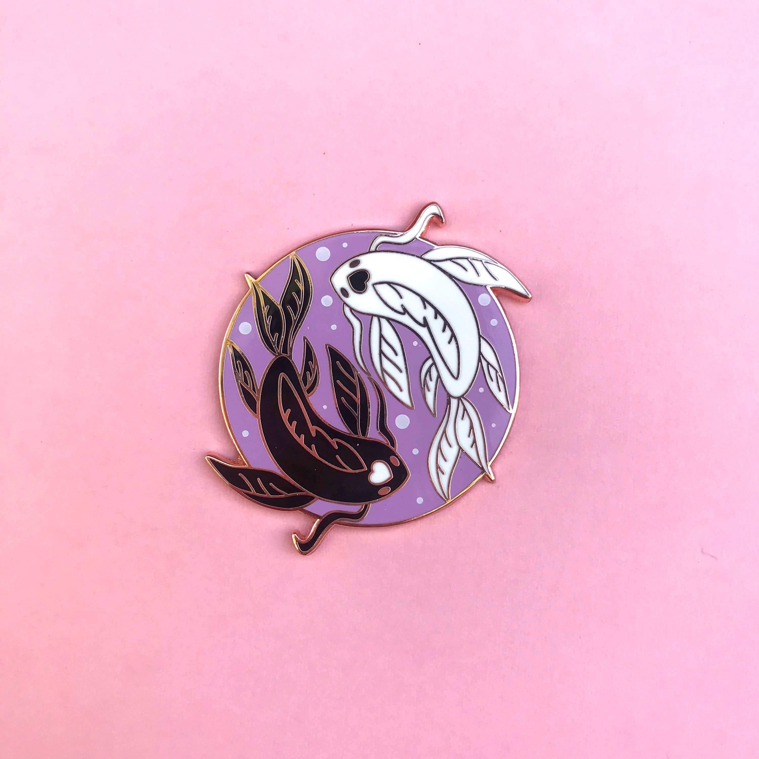Koi Fish Yin and Yang Enamel Pin