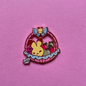 Yellow Rabbit Fruits Basket Enamel Pin