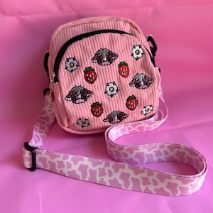 Strawberry Cow Corduroy Bag