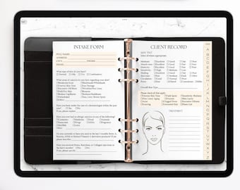 Digital Esthetician Digital Planner | Digital Esthetician Forms | Digital Esthetician Client Record Book | GoodNotes Planner