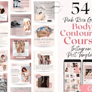 Body Contouring Course Instagram Post Templates, Editable Body Contouring Training Social Media Posts, Body Contouring Course Instagram post