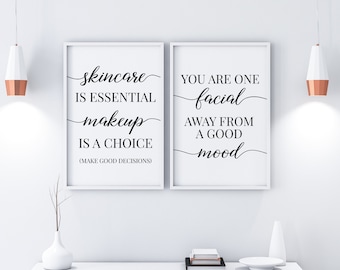 Facials Print, Salon Decor Poster, Esthetician Decor, Beauty Salon Decor