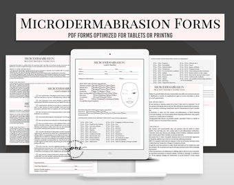 Microdermabrasion Konsultationformulare, anklickbare Microdermabrasion Client Form für iPad, Microdermabrasion Zustimmungsformular