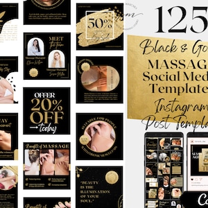 Massage Therapist  Instagram Post Templates, Editable Massage Social Media Posts, Massage Instagram Post