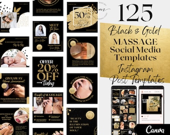 Massage Therapist  Instagram Post Templates, Editable Massage Social Media Posts, Massage Instagram Post