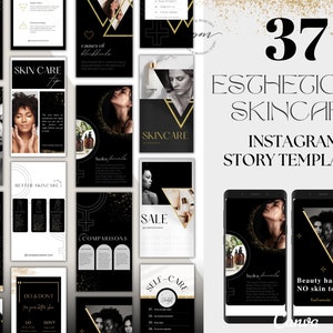 Esthetician Skincare Instagram Story Templates, Editable Skincare Social Media Story, Esthetician Instagram Story, Spa Instagram Story