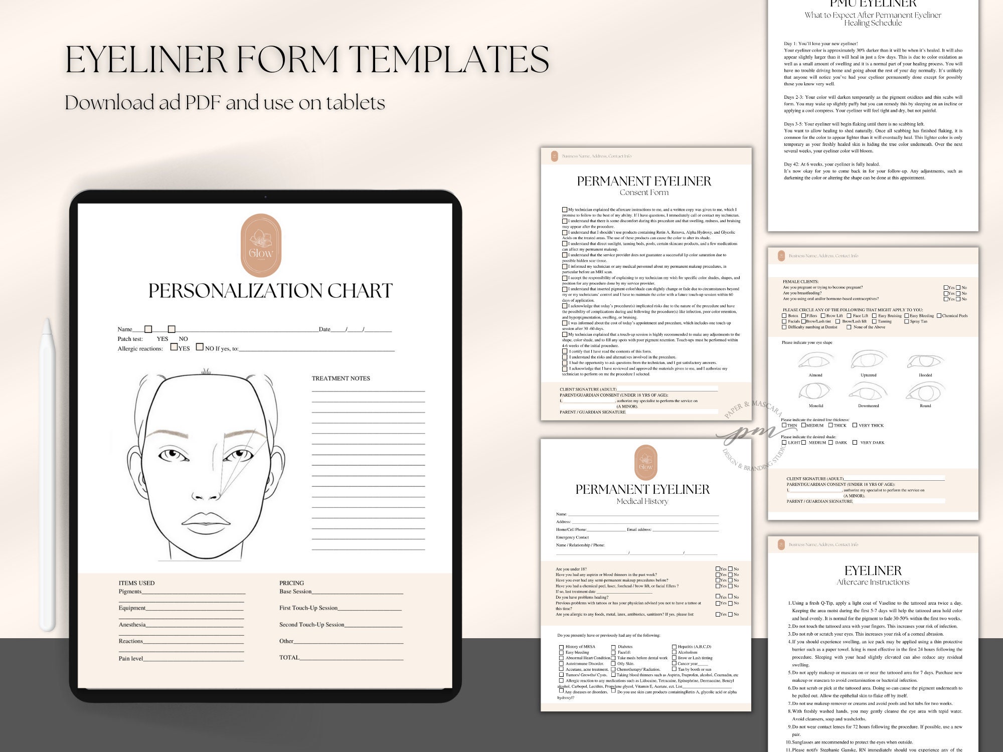 Editable Permanent Eyeliner Consent and Client Consultation Form ...