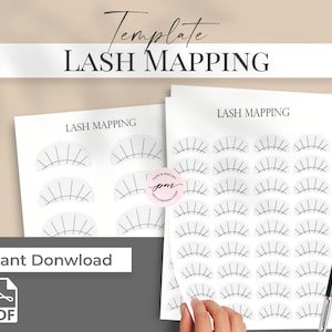 Lash Map Sheets, Printable Lash Mapping Sheets, Eyelash Extensions Form