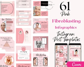 Plasma Pen Instagram Post Templates, Editable Fibroblasting Social Media Posts, Plasma Pen Instagram Post