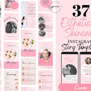 Esthetician Skincare Instagram Story Templates, Editable Skincare Social Media Story, Esthetician Instagram Story, Spa Instagram Story