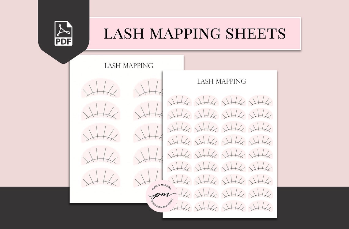 Lash Map Sheets Printable Lash Mapping Sheets Eyelash Etsy Australia