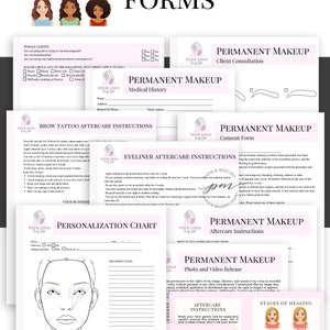 Editable Permanent Makeup Consent and Client Consultation Form Template ...