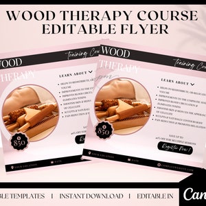 Wood Therapy Course Flyer Template | Maderotherapy Training Template | Body Contouring Instagram Template