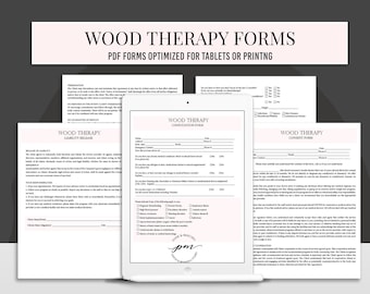 Wood Therapy Forms, Wood Therapy Body Sculpting Intake and Consent Form Templates, Body Contouring Client Forms