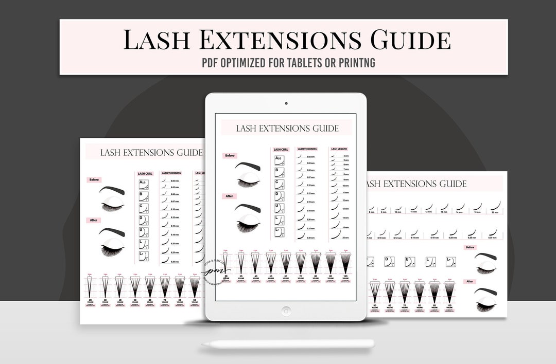 Lash Extensions Guide for Tablets, iPad Eyelash Extensions Technician ...