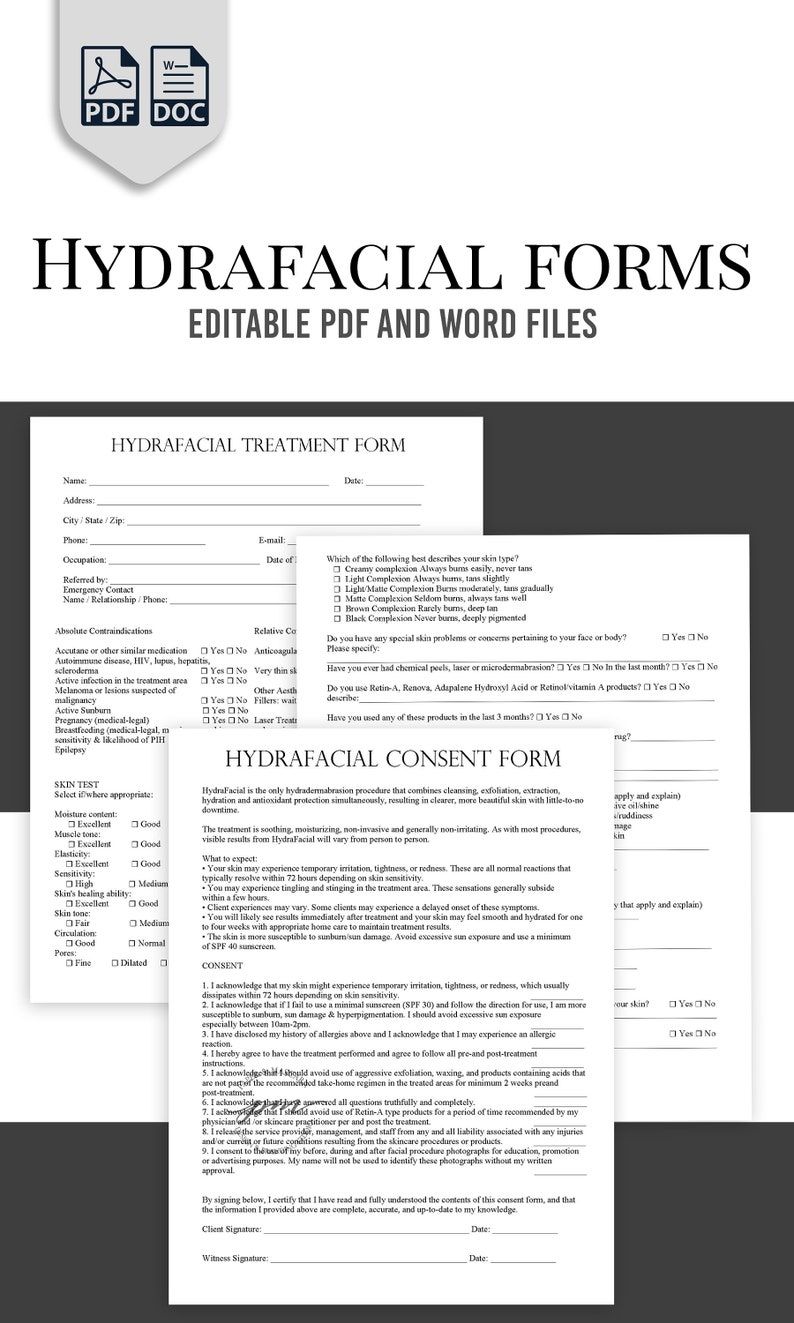 Hydrafacial Consent Form Hydrafacial Client Intake Form Etsy Israel hydrafacial-consent-form-hydrafacial-client-intake-form-etsy-israel