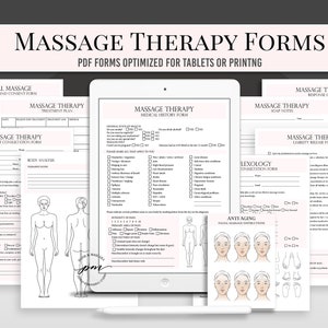 Massage Therapist Client Forms, Massage Consent Forms, Massage Client Intake Form, Massage Business