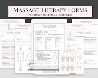 Massage Therapist Client Forms, Massage Consent Forms, Massage Client Intake Form, Massage Business