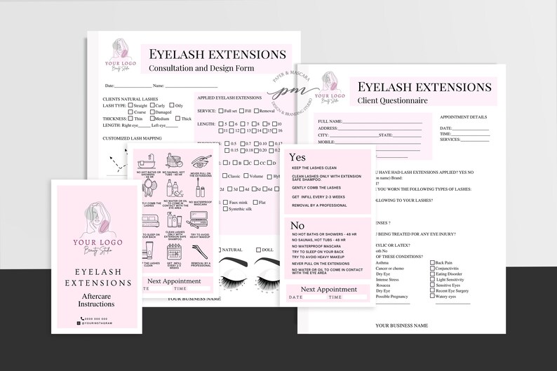 Editable Eyelash Extension Consent Forms Printable Lash | Etsy