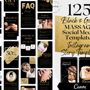 Massage Therapist  Instagram Story Templates, Editable Massage Social Media Posts, Massage Instagram Story
