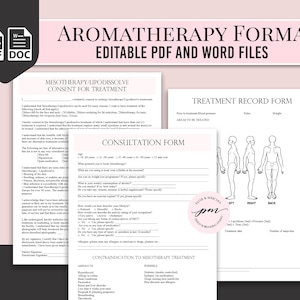 Mesotherapy Consent Form, Mesotherapy Consultation Form, Treatment Plan Form