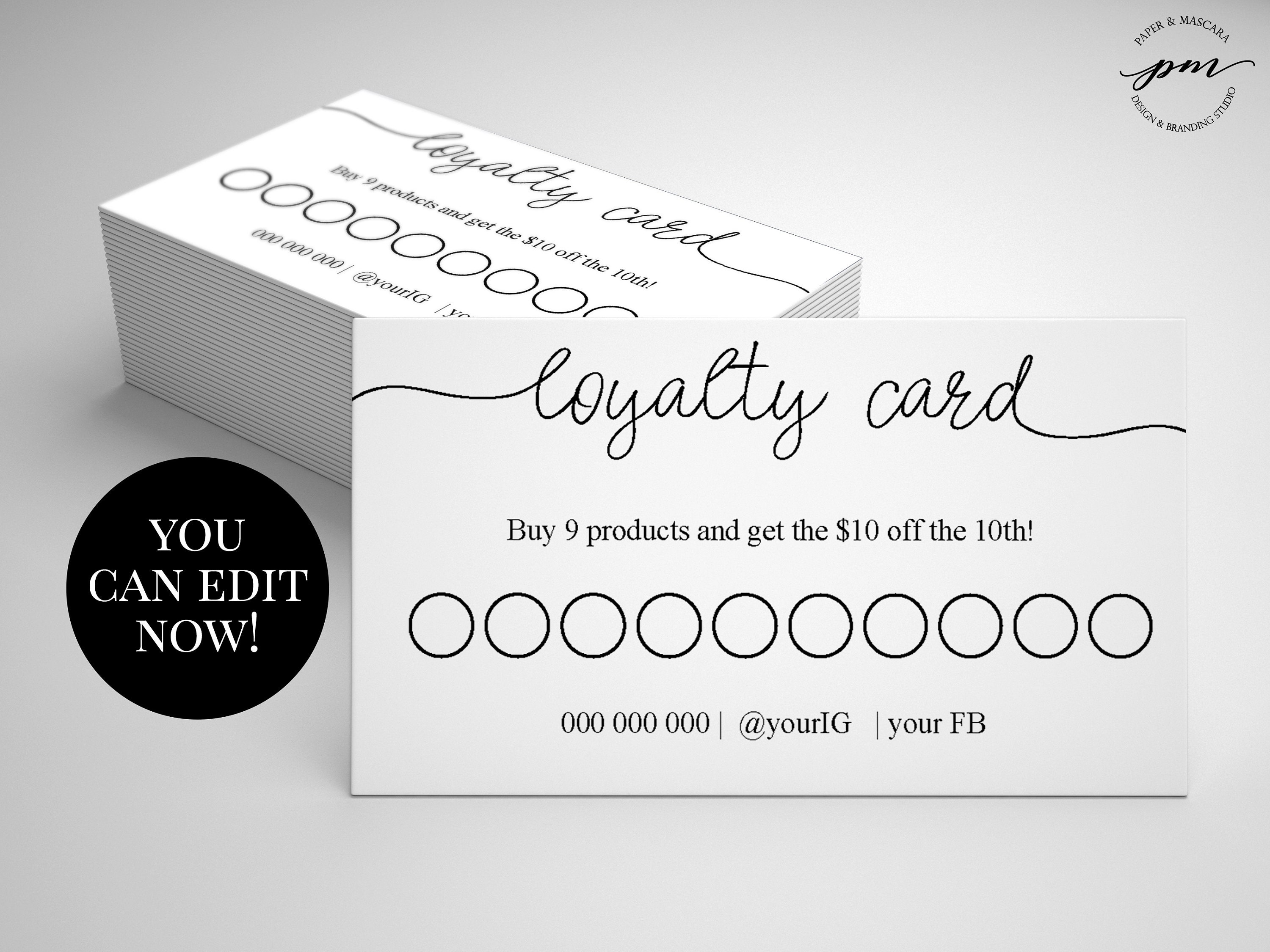 Loyalty Reward Card Template