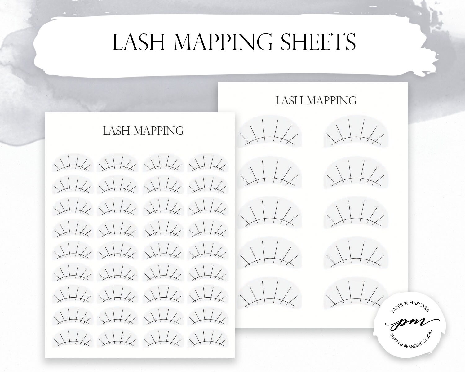 Printable Eyelash Map Sheets Lash Mapping Sheets Form Eyelash