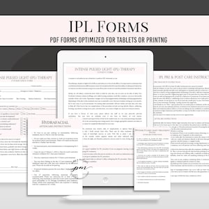 Formularz zgody IPL, Formularz konsultacji IPL, Zabieg intensywnego światła pulsacyjnego na twarz i usuwanie owłosienia, Formularz fotoodmładzania twarzy