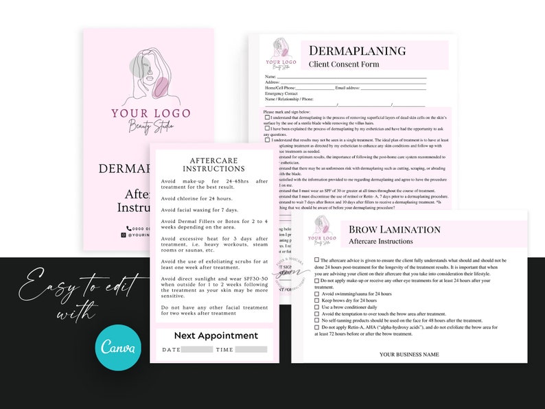 Editable Dermaplaning Form Template Dermaplaning Consent and - Etsy