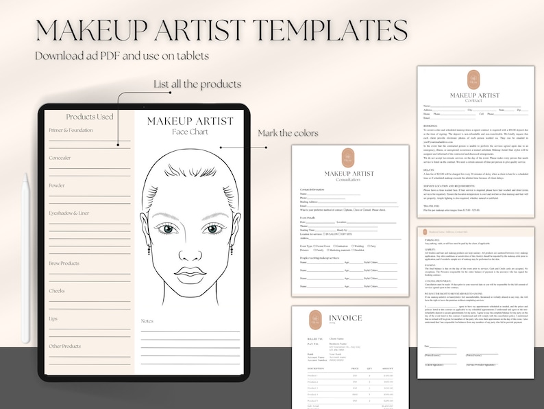 Makeup Contract Template MUA Contract Makeup Artist Forms Etsy Makeup Contract Template MUA Contract Makeup Artist Forms Etsy