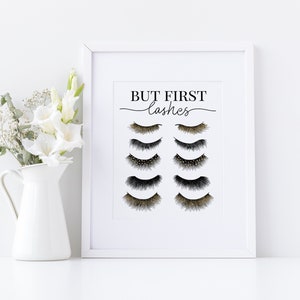 Eyelash Extensions Poster, Eyelashes Print, Esthetician Decor, Lashes ...