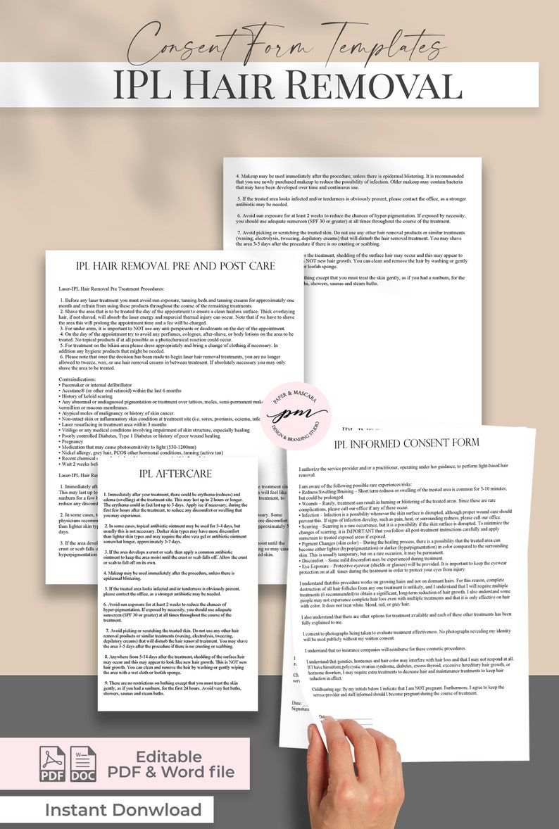 IPL Hair Removal Aftercare Cards IPL Aftercare Etsy